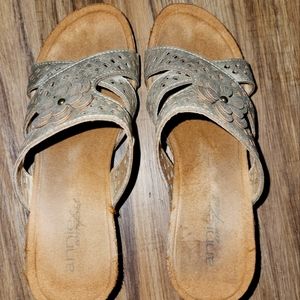 Gold Wedge Sandal